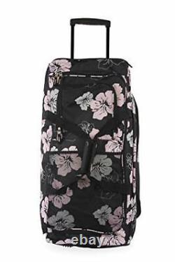 Women's 32 Large Rolling Duffel Bag, One Size Pink Hibiscus