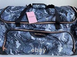 XTRA LARGE Rolling Duffel Juicy Couture Travel Bag Suitcase Luggage Onyx Marble