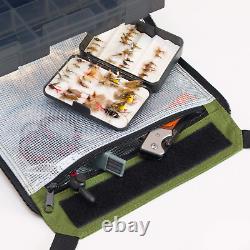X LARGE Rolling Fishing Tackle Backpack Bag Storage Box 4 Rod Holders 5 Trays