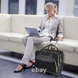 Ytonet Rolling Briefcase for Women, 17.3 Inch Rolling Laptop Bag with Wheels &