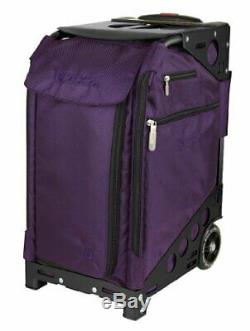 Zuca Pro Artist Rolling Bag with Built-In Seat (Royal Purple Bag/ Black Frame)