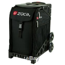 Zuca Sport Artist Rolling Suitcase Obsidian Bag/Black Frame, 4 Packing Pouches